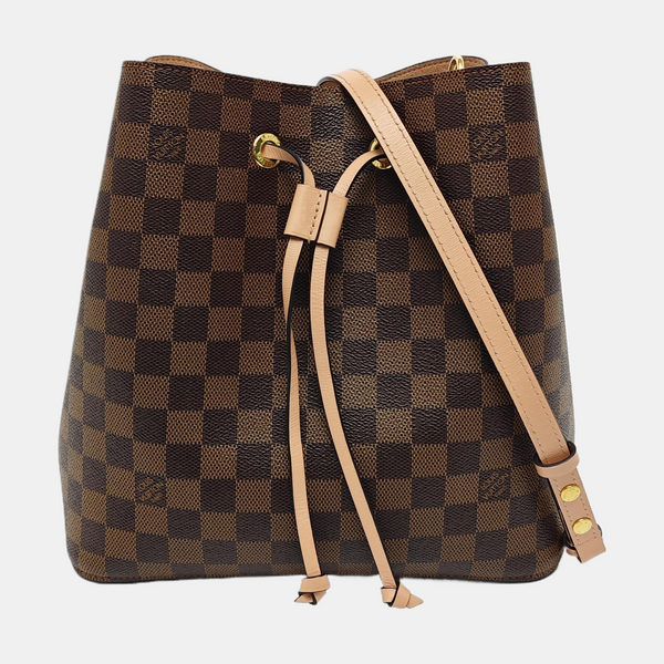 NÉONOÉ MM Damier Ebene Coated Canvas Brown