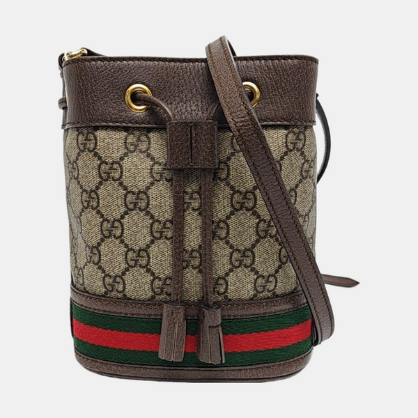 Ophidia Mini Monogram Coated Canvas Beige
