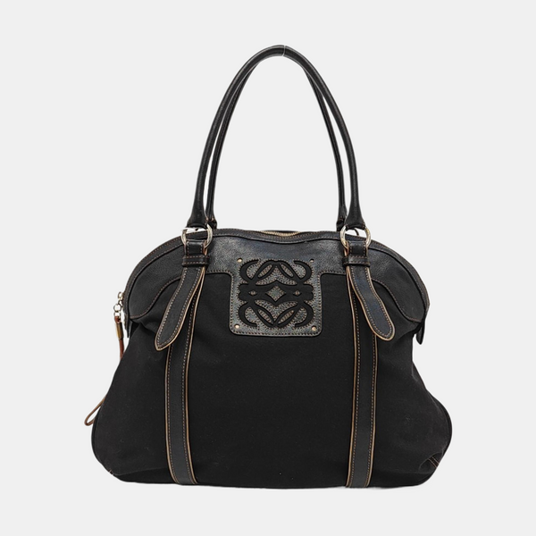 Canvas Top Handle Bag Black