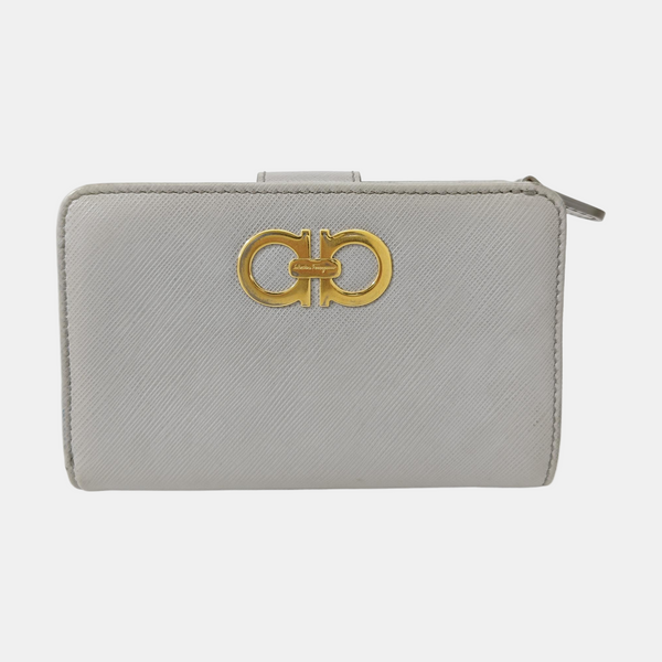 Gancini Calfskin Gray Wallet