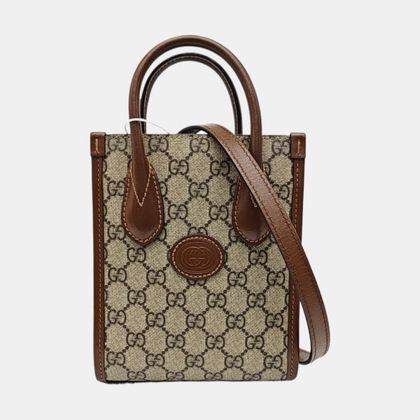 Retro Mini Monogram Coated Canvas Beige
