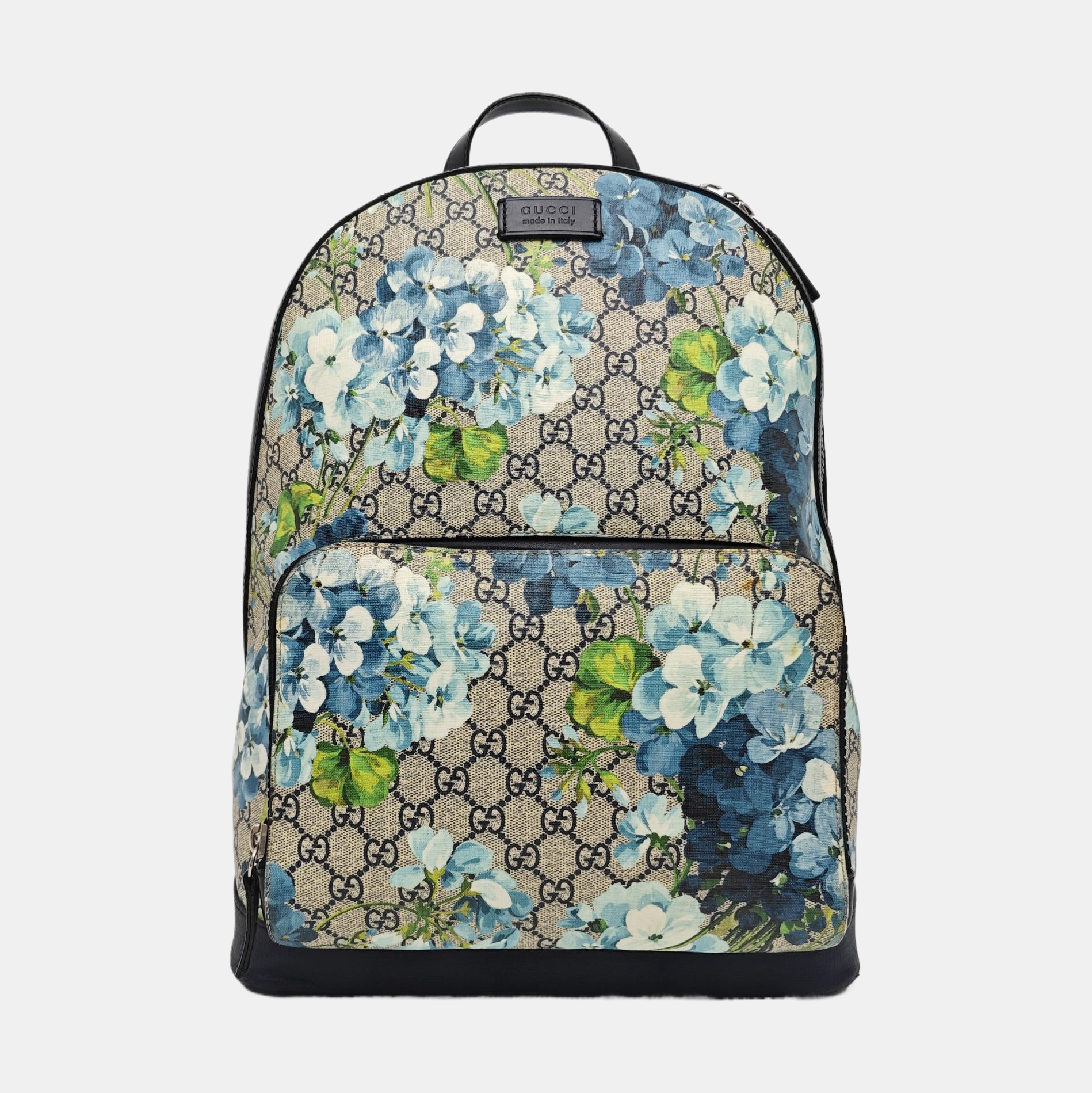 GG Blooms Monogram Coated Canvas Gray