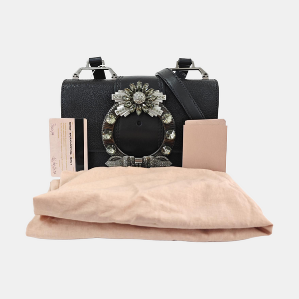Miu Lady Calfskin Black