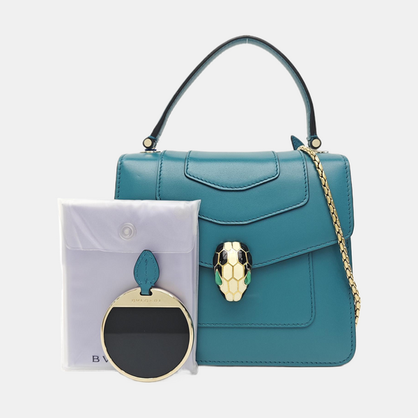 SERPENTI FOREVER Small Calfskin Blue