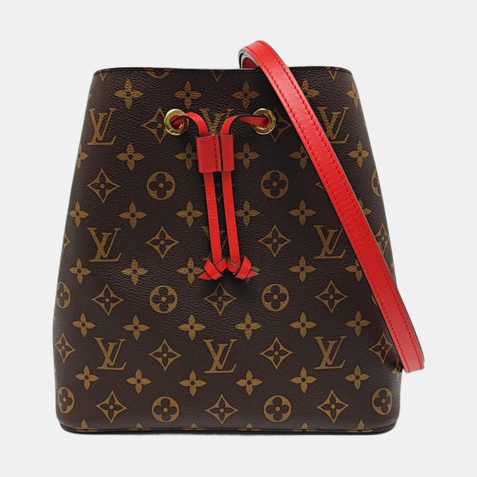 NÉONOÉ MM Monogram Coated Canvas Brown