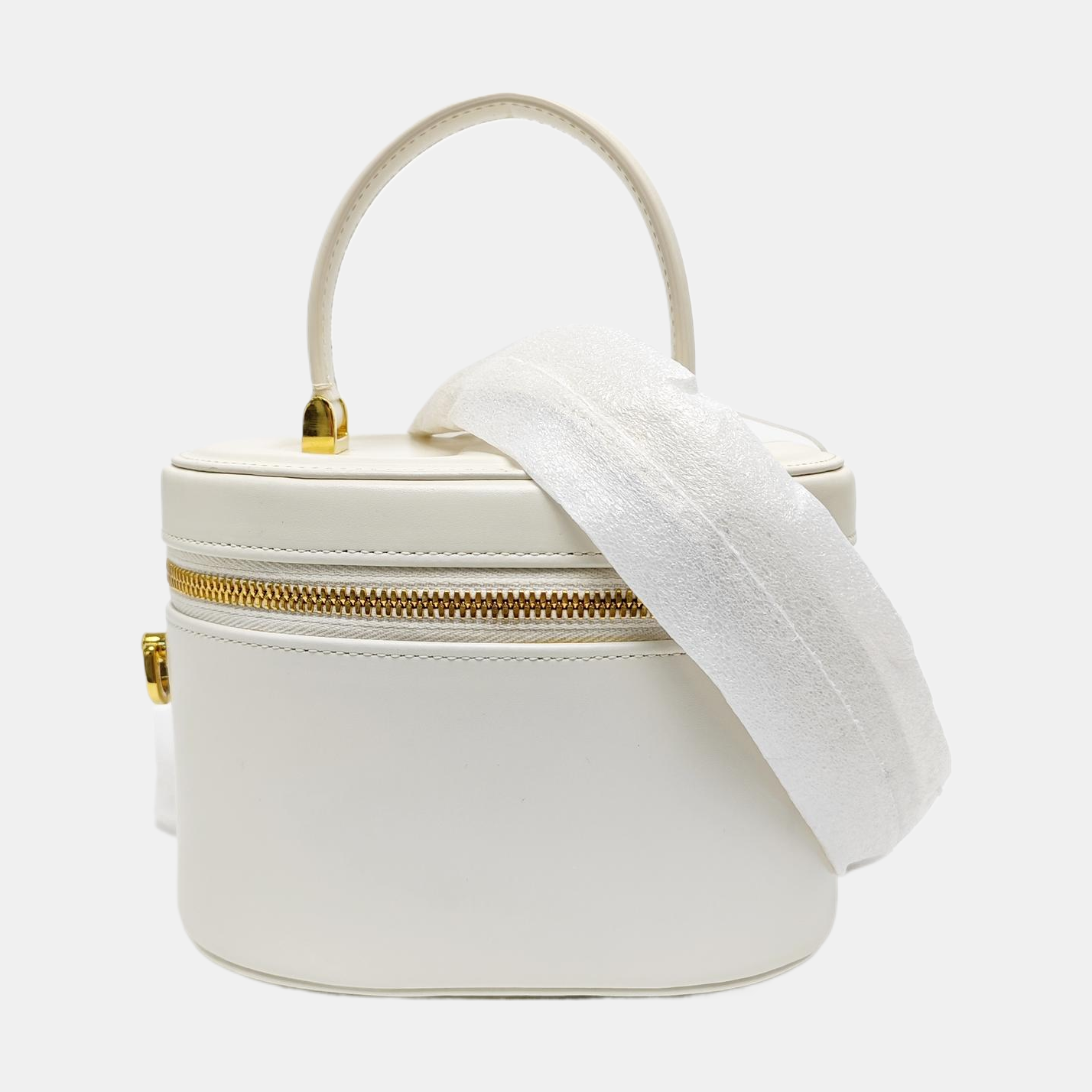 Calfskin Shoulder Bag Small White