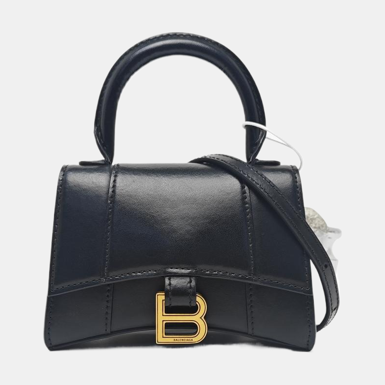 Hourglass Mini Calfskin Black