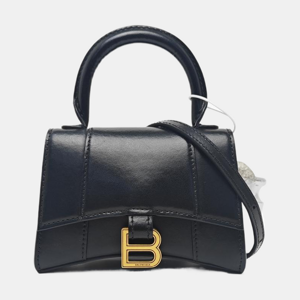 Hourglass Mini Calfskin Black