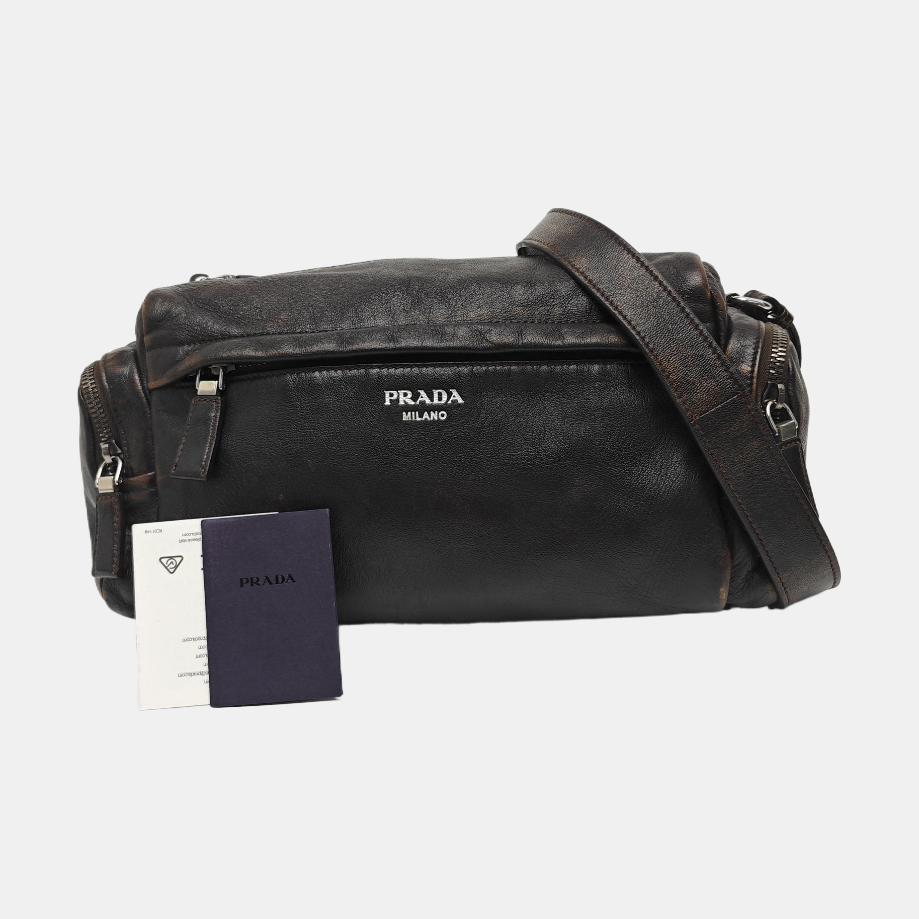 Calfskin Shoulder Bag Brown