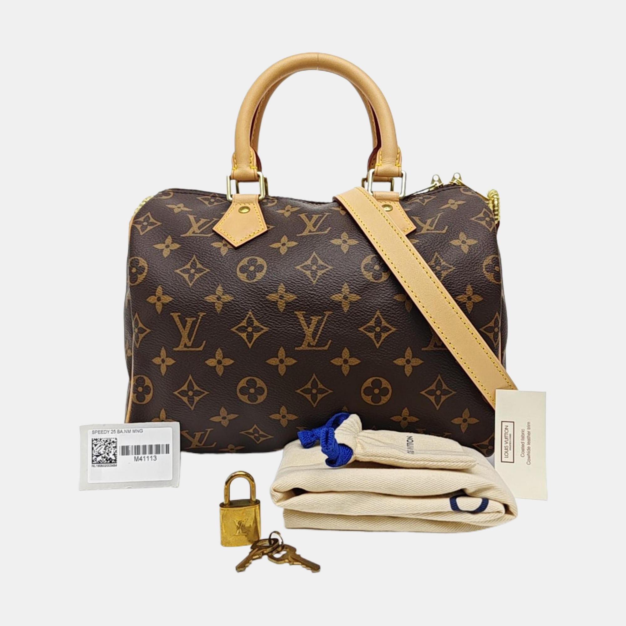SPEEDY 25 Monogram Coated Canvas Brown