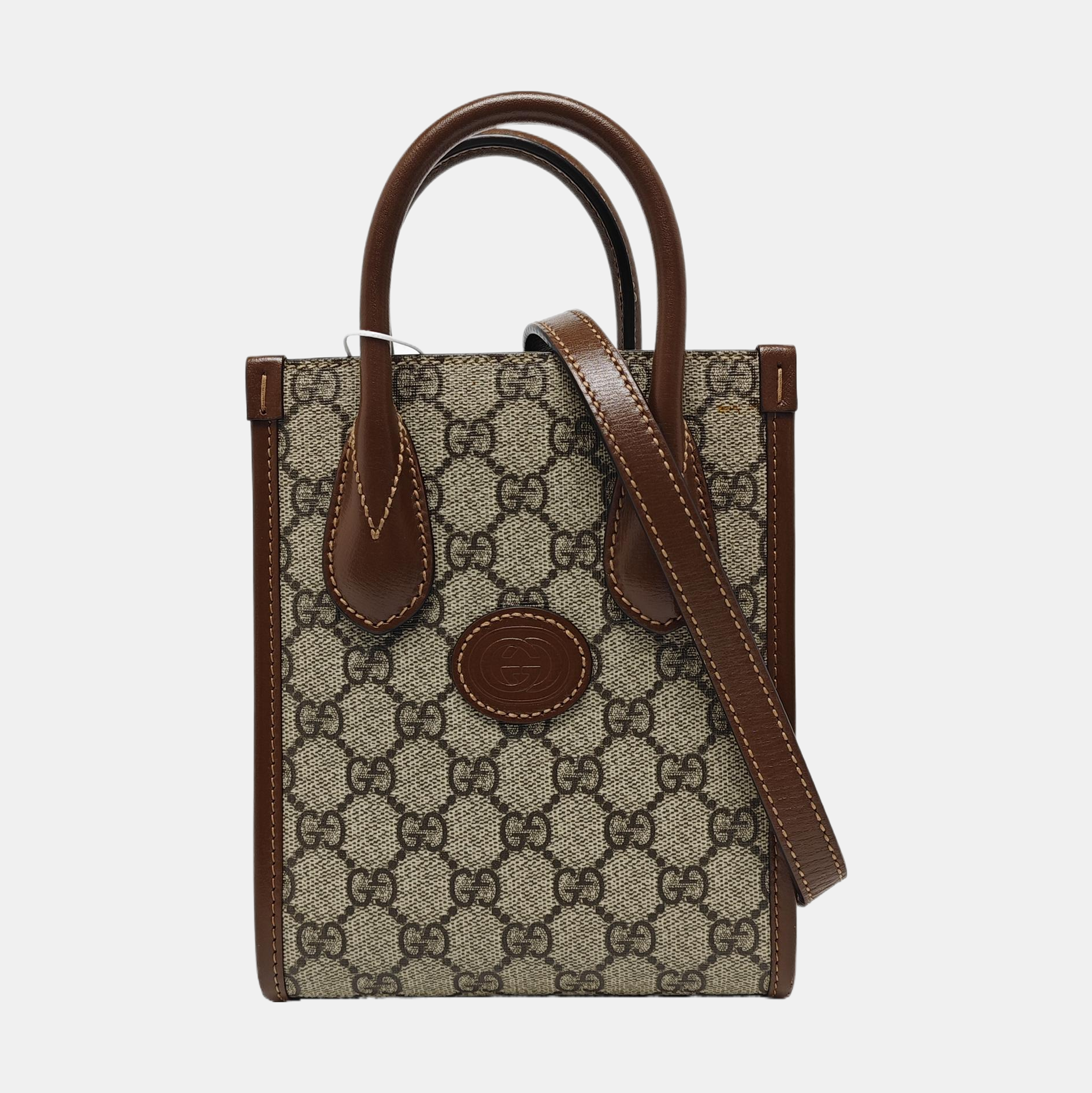 Retro Mini Monogram Coated Canvas Beige