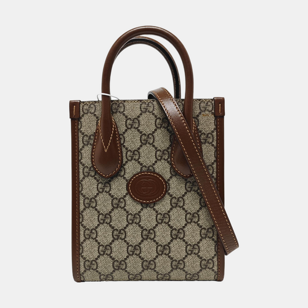 Retro Mini Monogram Coated Canvas Beige