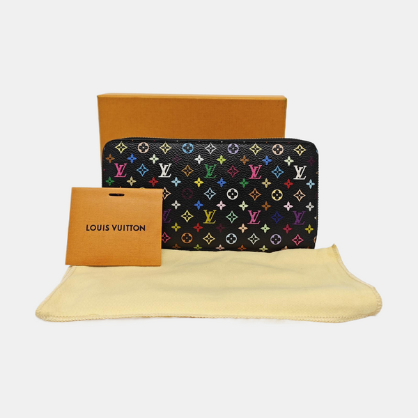 LV × TM ZIPPY Monogram Coated Canvas Black Wallet