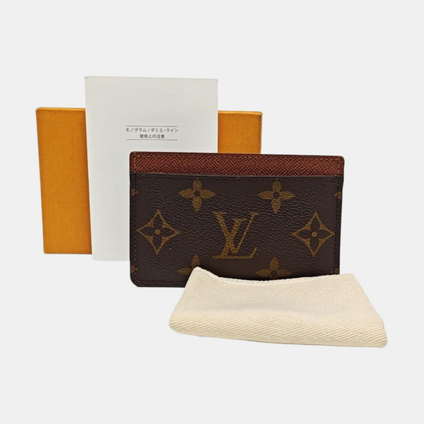 Monogram Coated Canvas Card Holder Brown