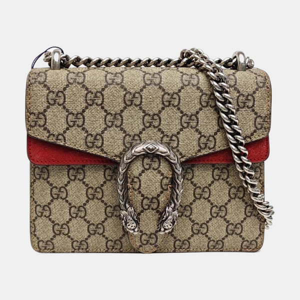 Dionysus Mini Monogram Coated Canvas Beige