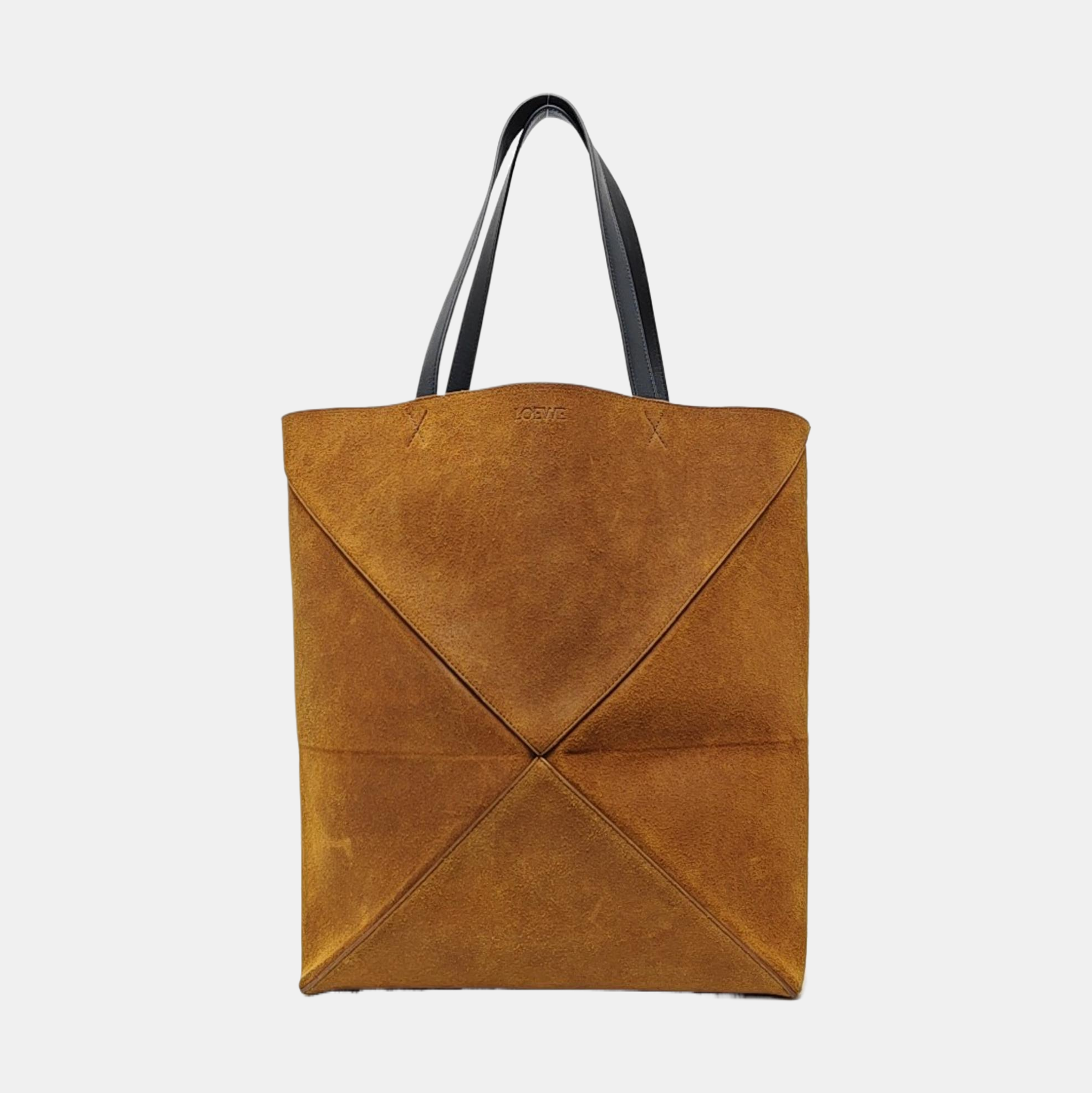 Puzzle Fold Suede Brown