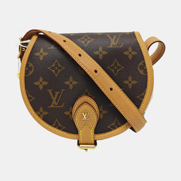 TAMBOURINE Monogram Coated Canvas Brown