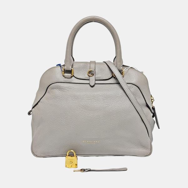 Calfskin Shoulder Bag Gray