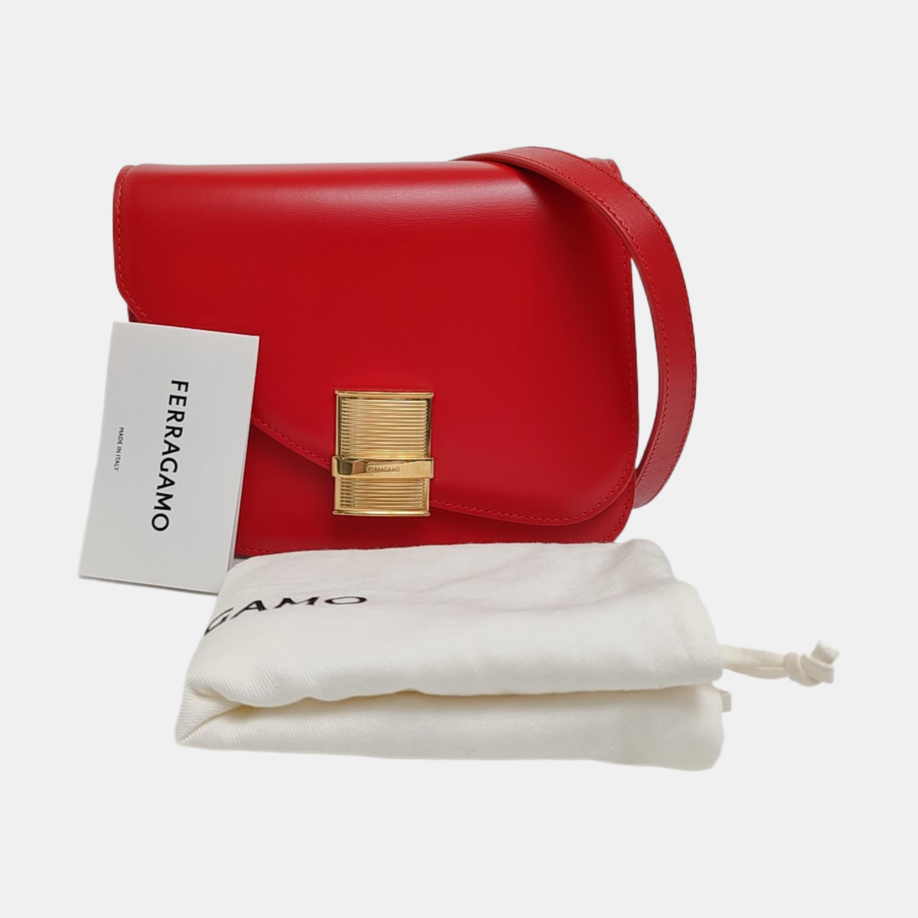 Gancio Small Calfskin Red