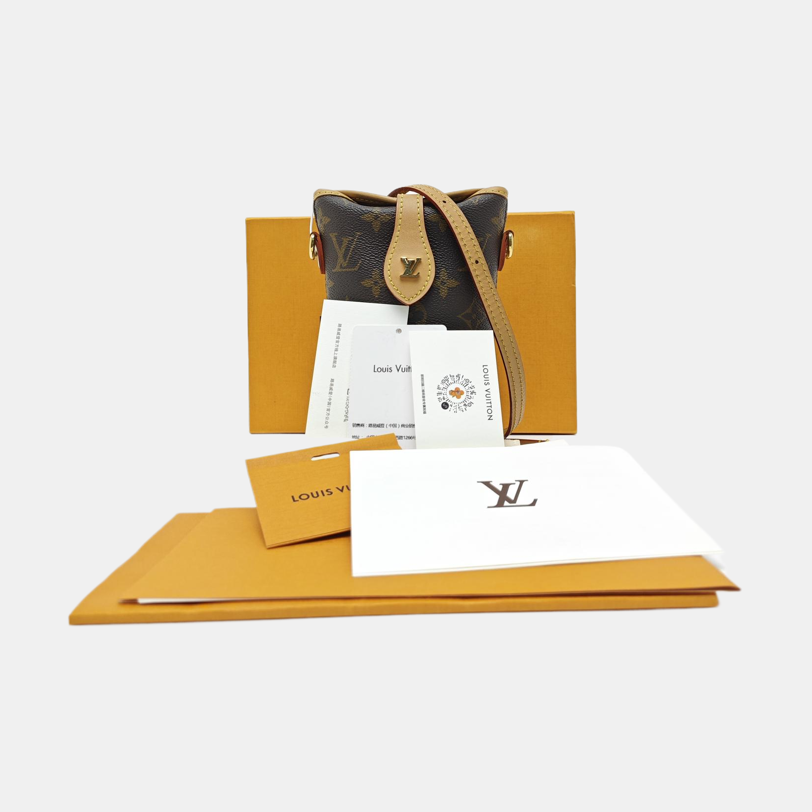 FOLD ME Monogram Coated Canvas Brown