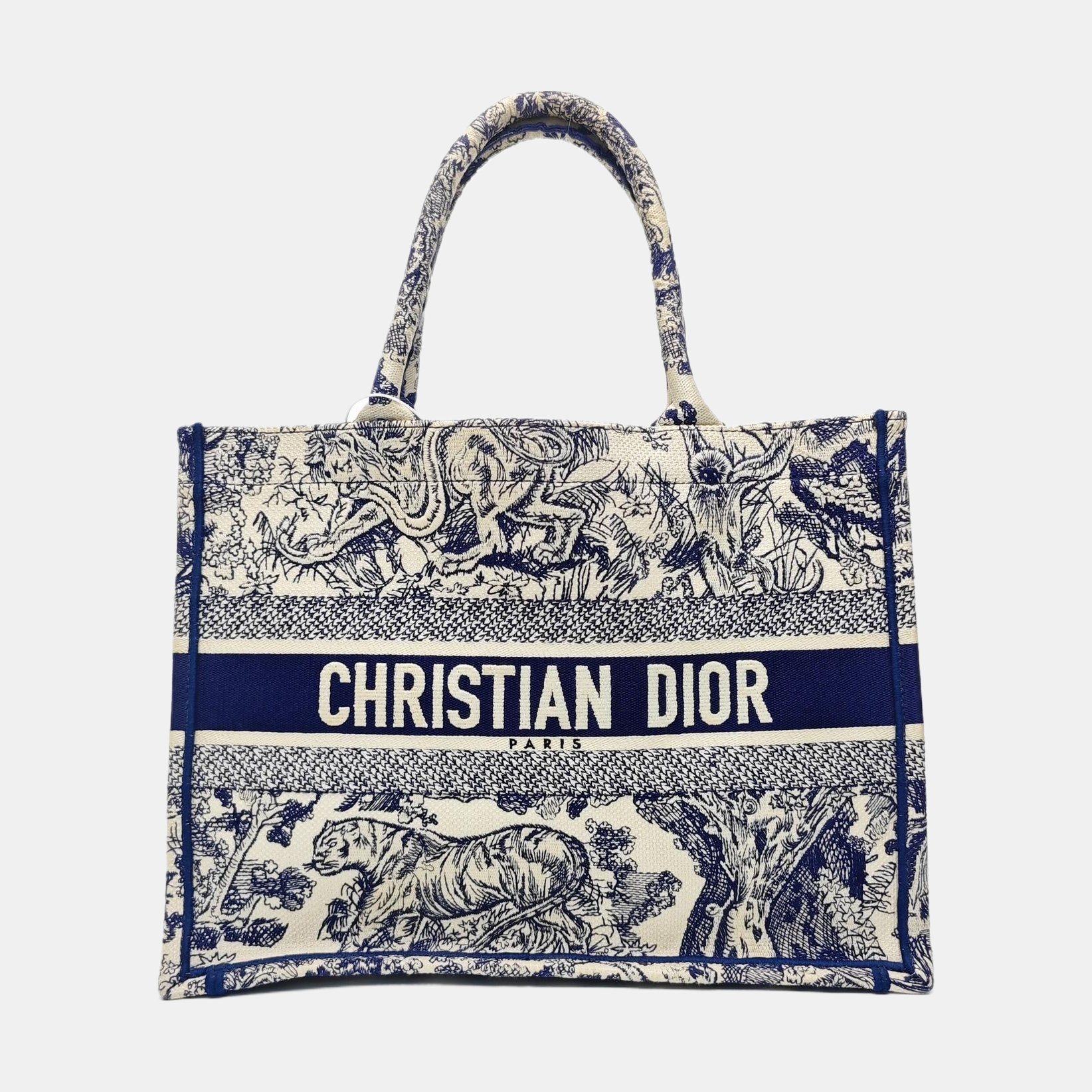 Book Tote Medium Canvas Blue