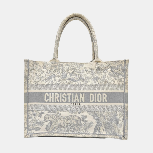 Book Tote Medium Fabric Gray