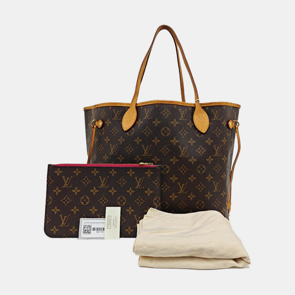 NEVERFULL MM Monogram Coated Canvas Brown