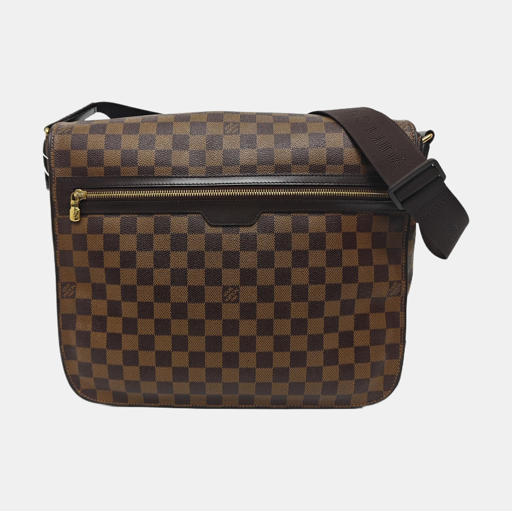 SPENCER Damier Ebene Coated Canvas Brown