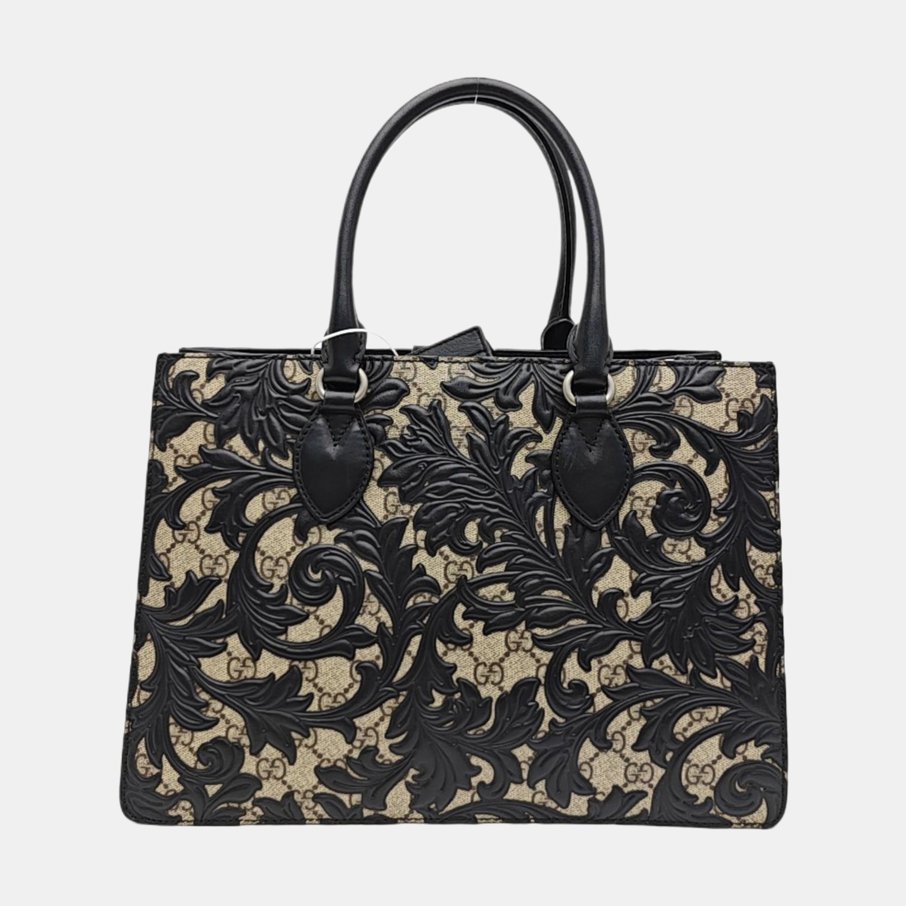 Monogram Coated Canvas Tote Bag Beige
