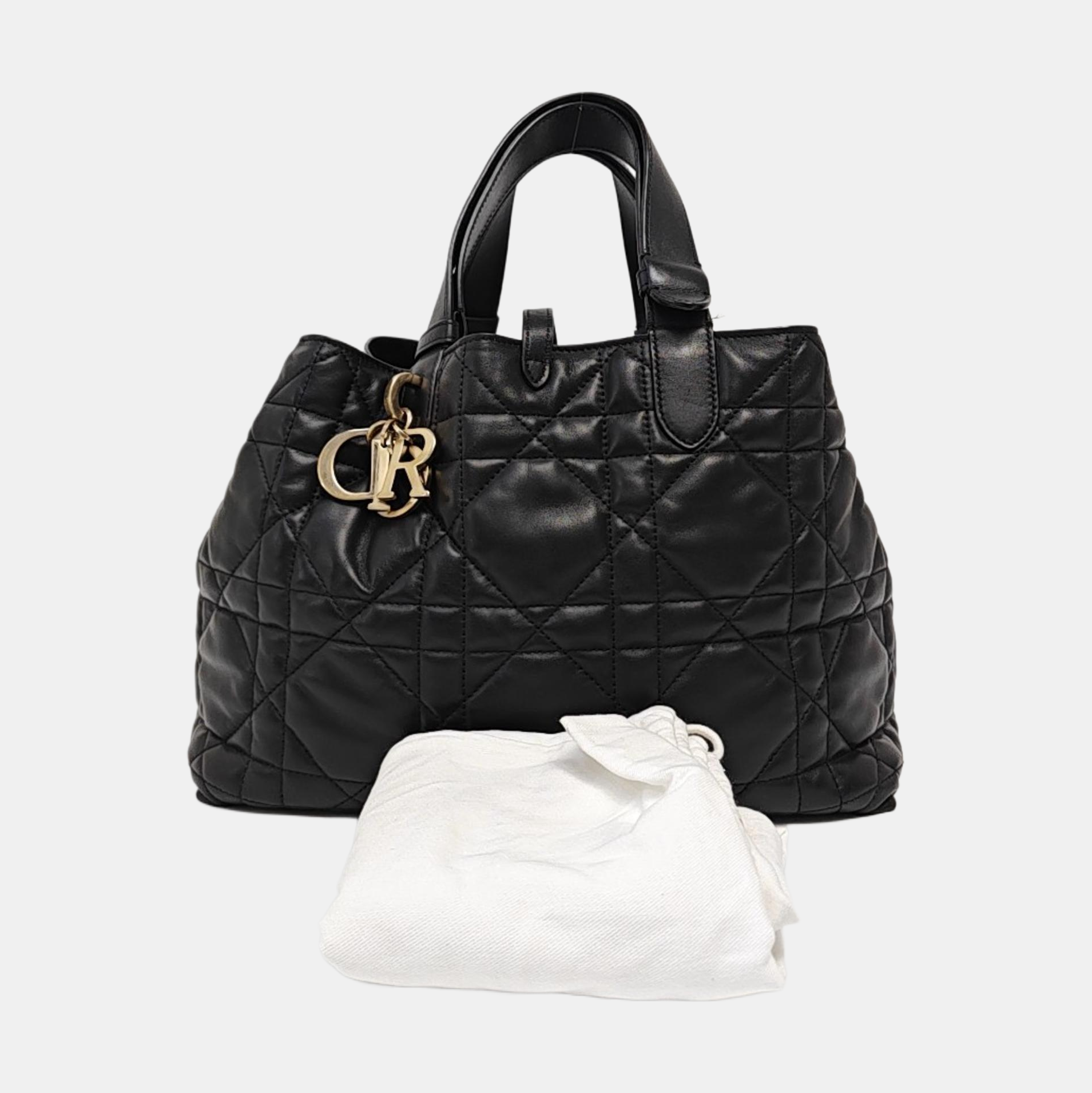 Toujours Medium Cannage Calfskin Black