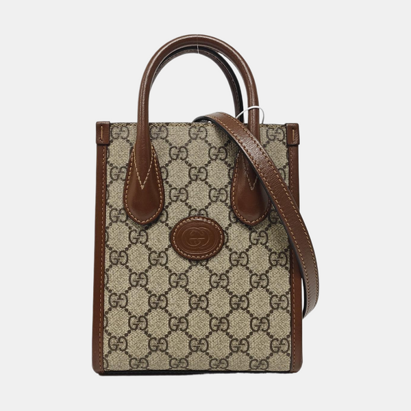 Retro Mini Monogram Coated Canvas Beige