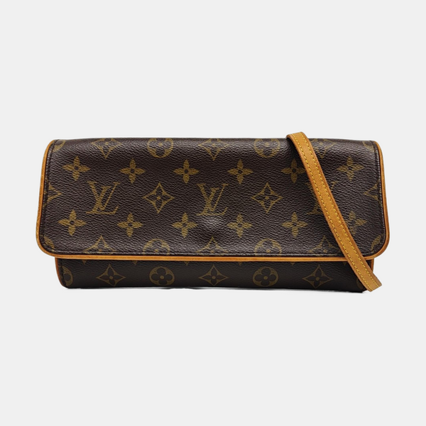 TWIN GM Monogram Coated Canvas Brown