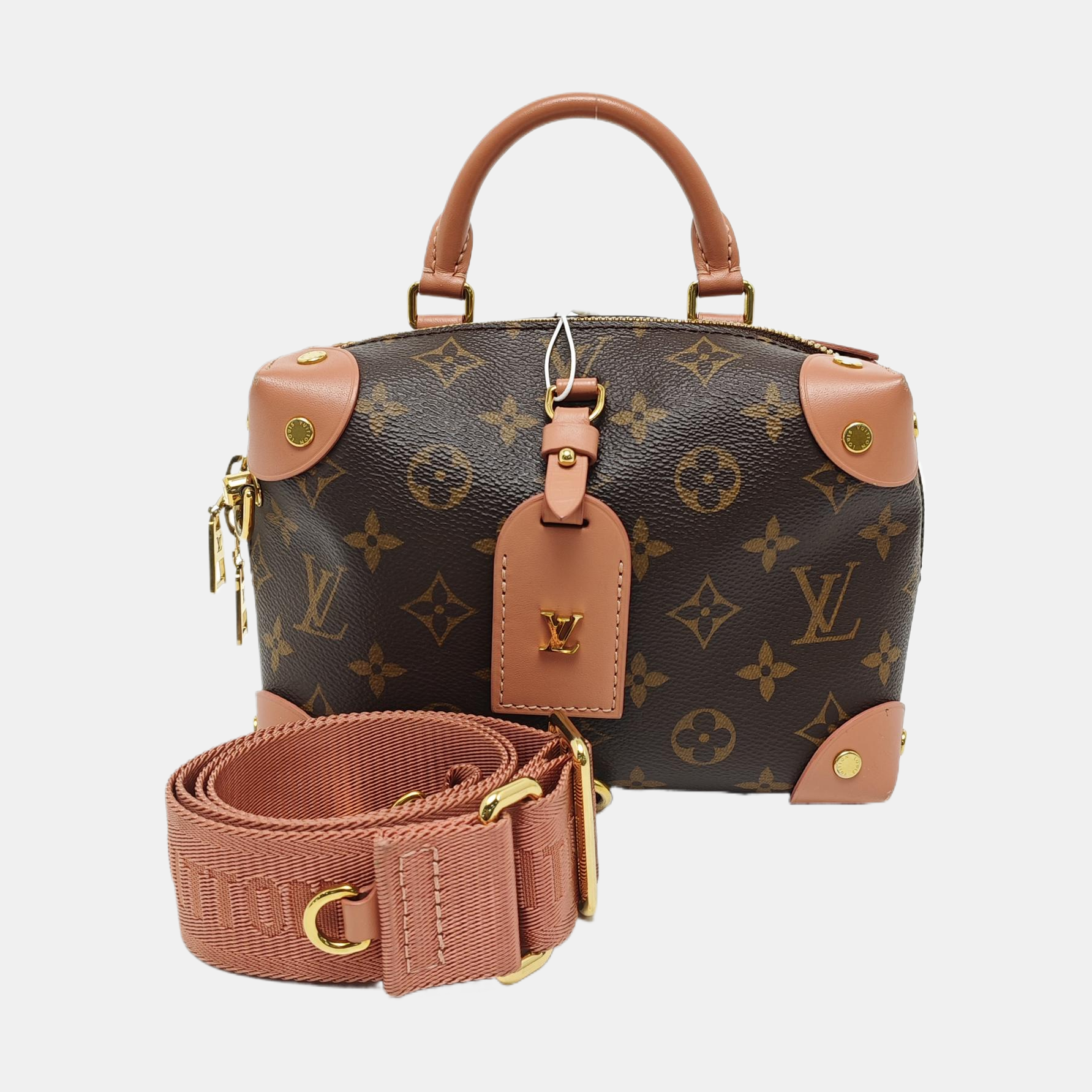 PETITE MALLE Monogram Coated Canvas Brown