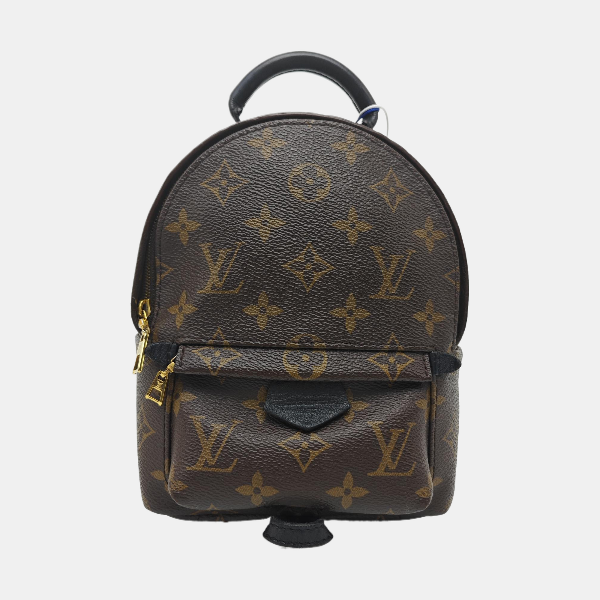PALM SPRINGS Mini Monogram Coated Canvas Brown