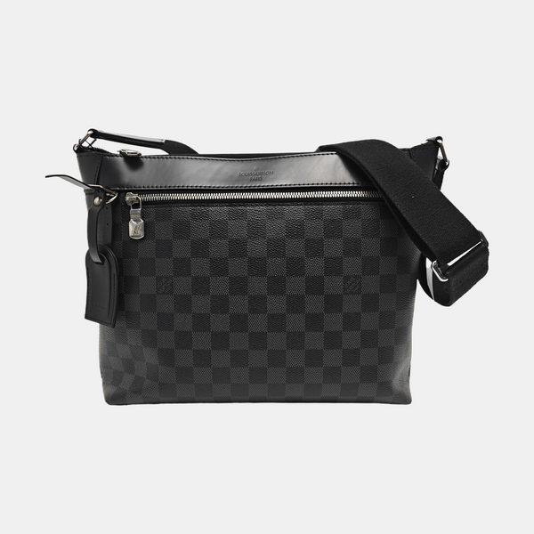 MICK Damier Graphite Coated Canvas Gray