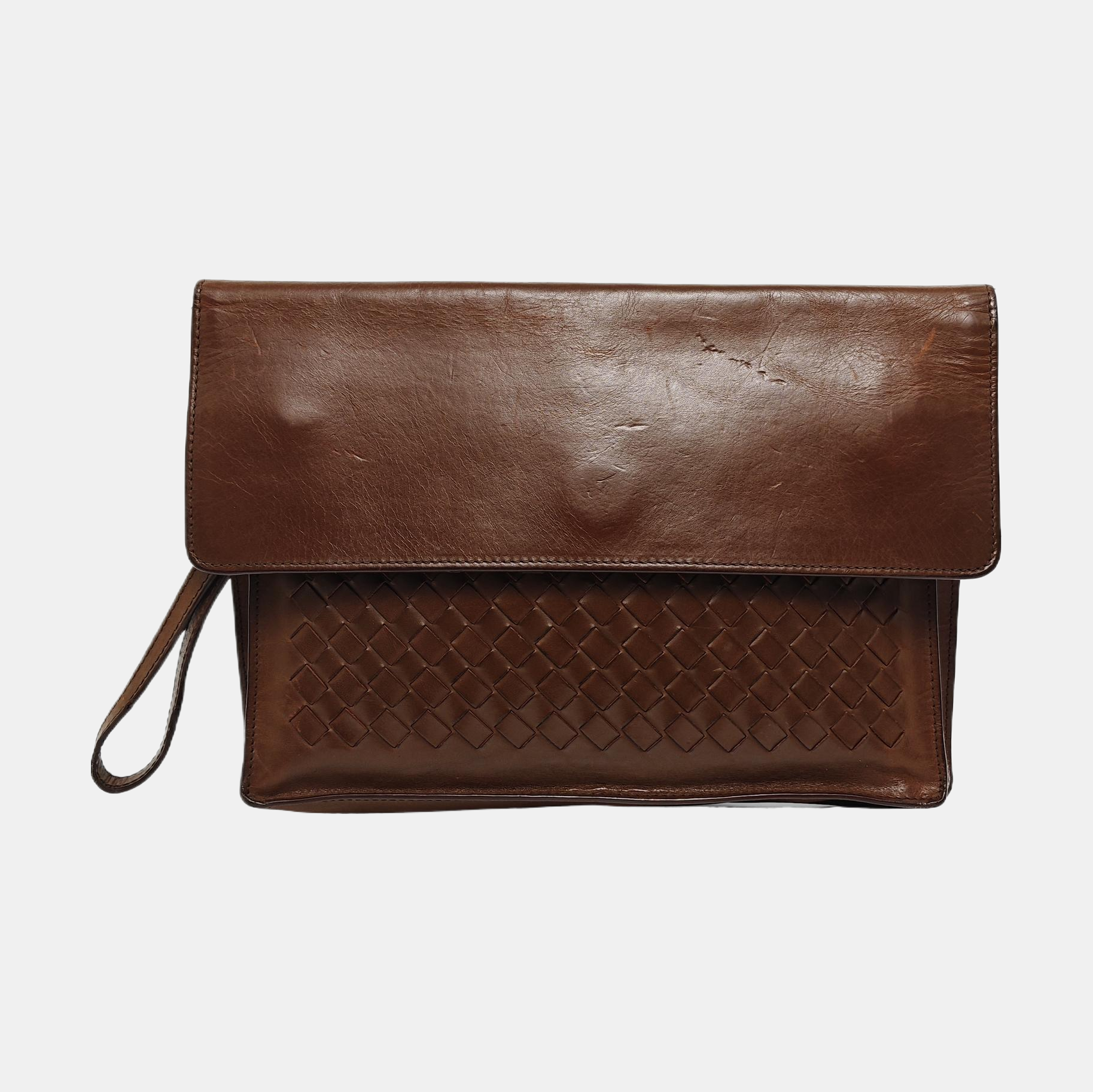 Calfskin Clutch Brown