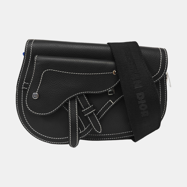 Saddle Medium Calfskin Black