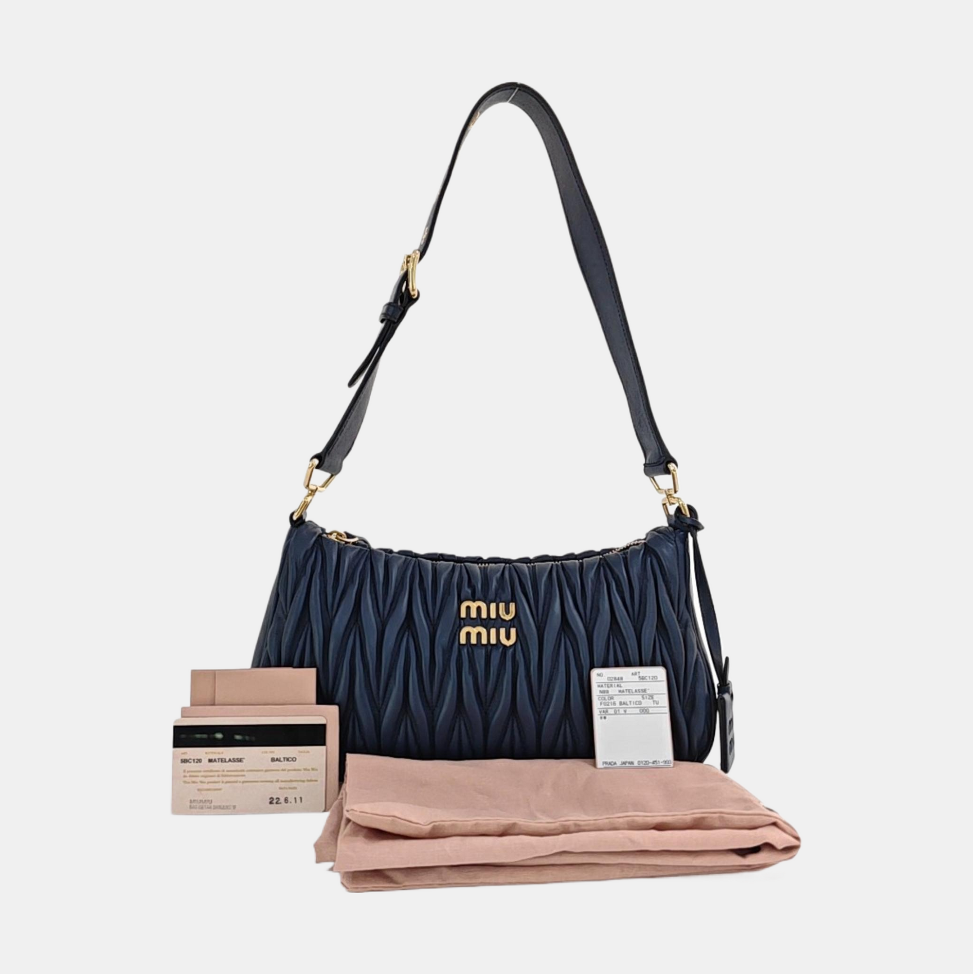 Matelassé Quilted Lambskin Blue