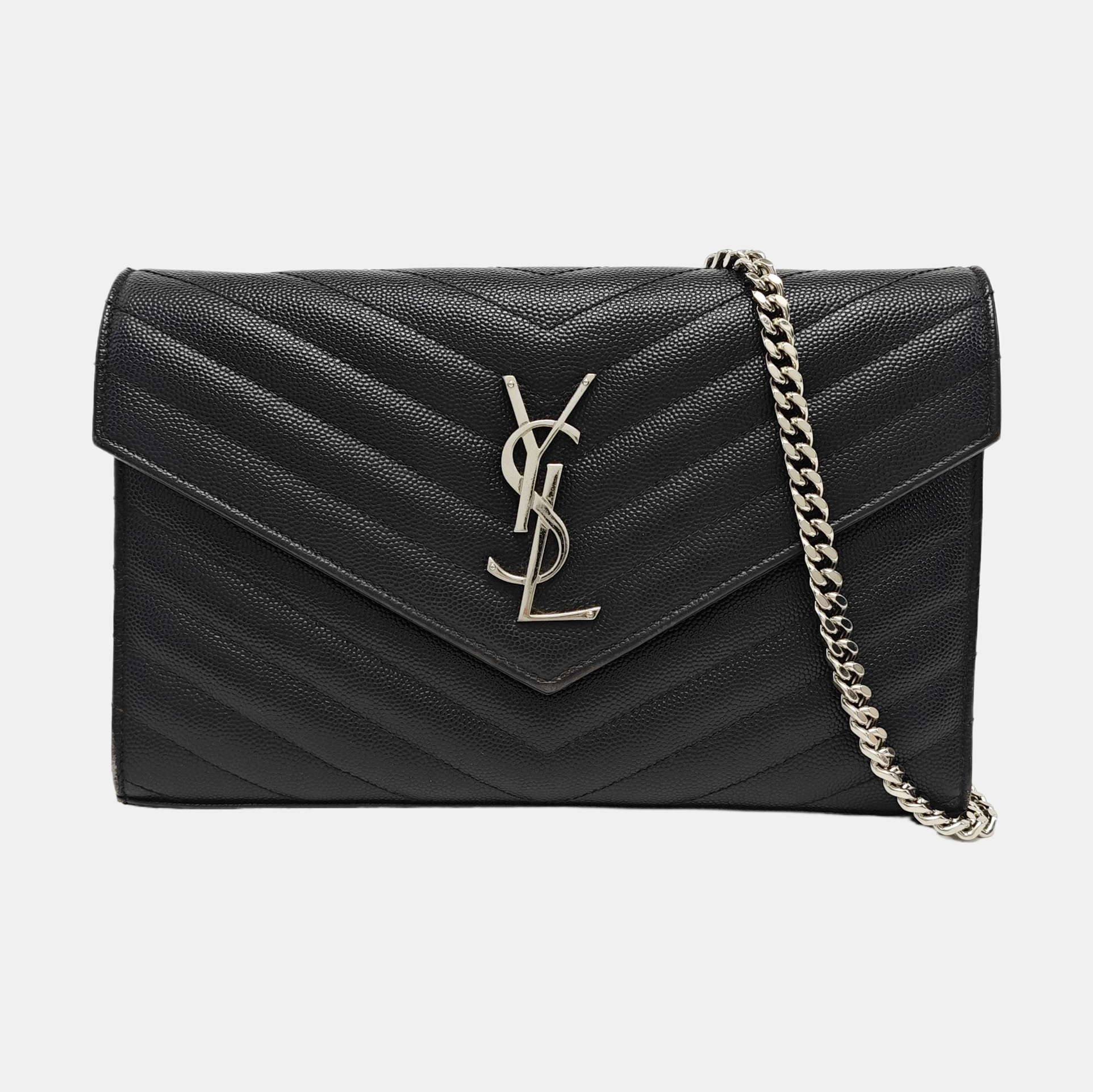 MONOGRAM Medium Chevron, Quilted Calfskin Black