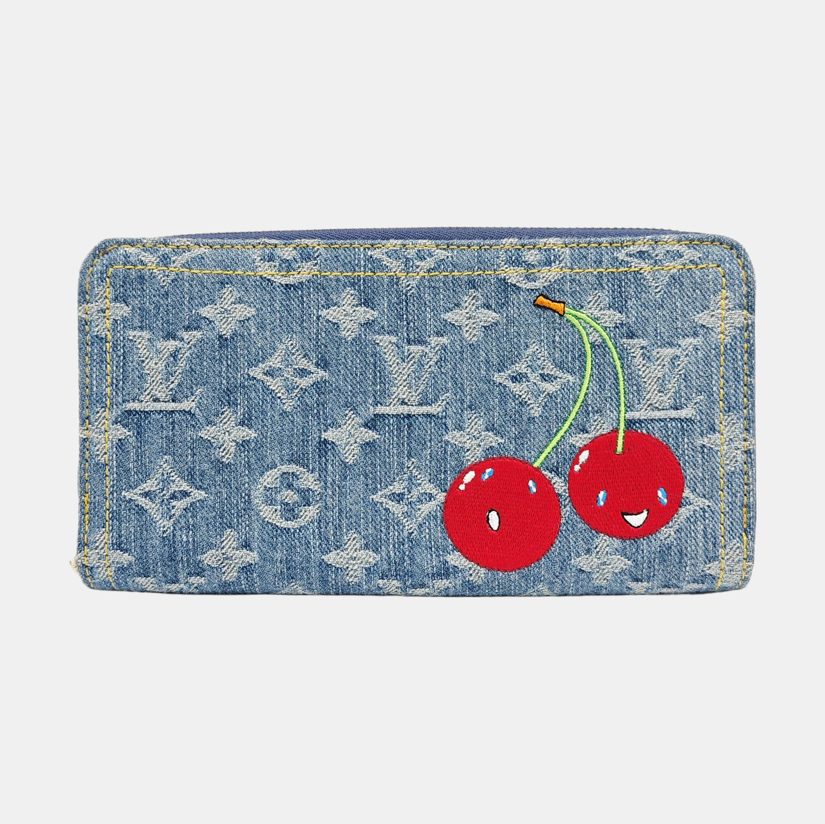 Monogram Fabric Wallet Blue