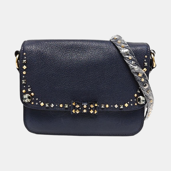 Calfskin Shoulder Bag Blue