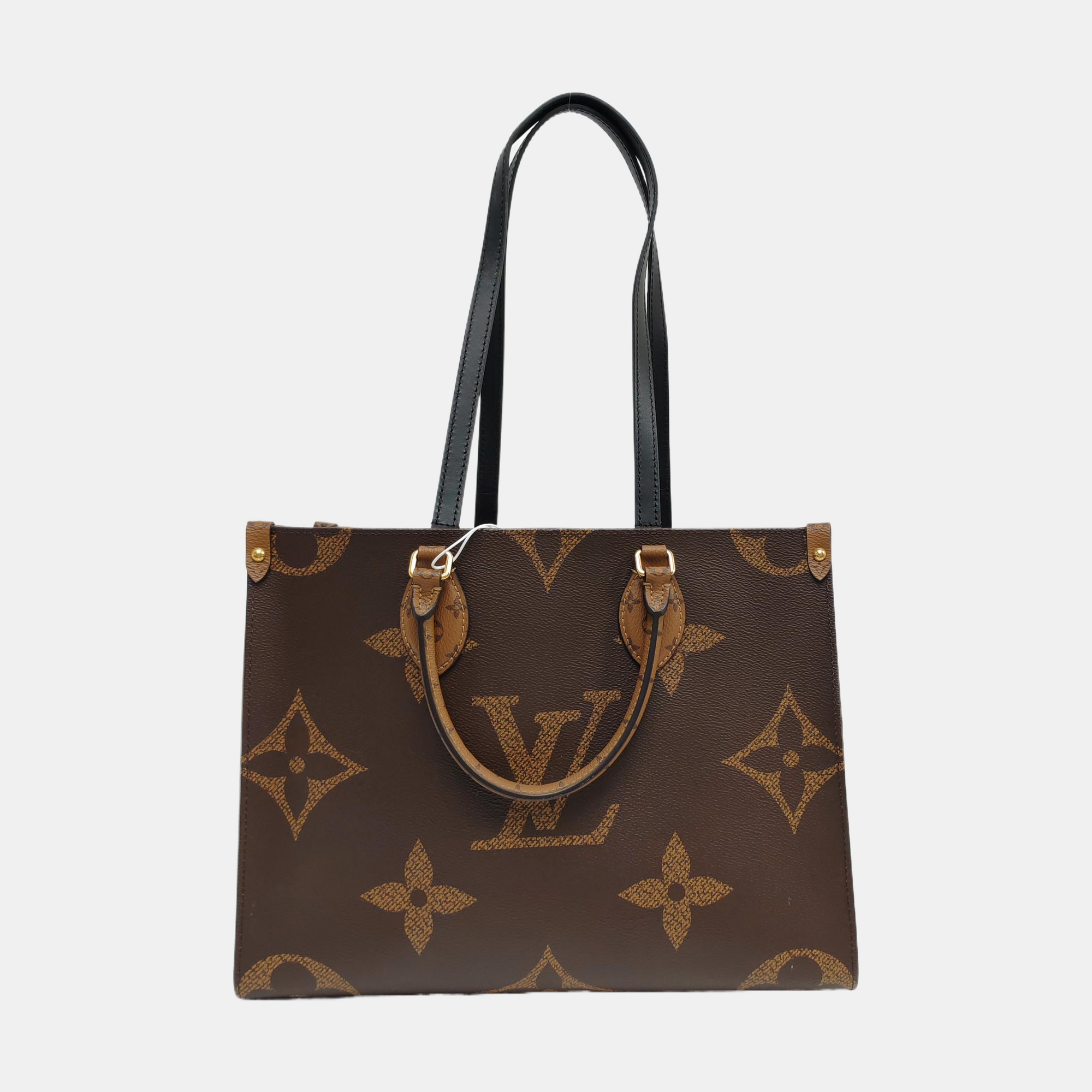 ONTHEGO MM Monogram Coated Canvas Brown