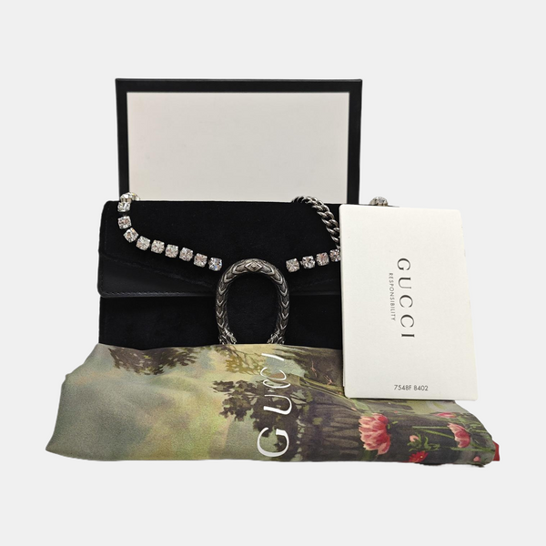 Dionysus Super Mini Velvet Black