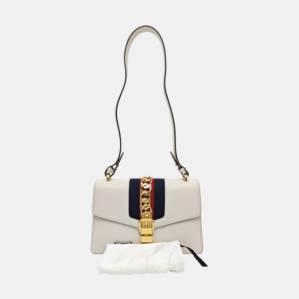 Sylvie Small Calfskin White