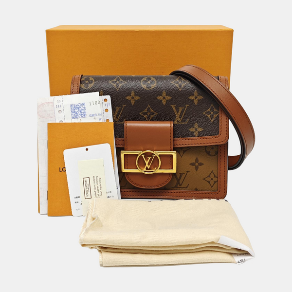 DAUPHINE Mini Monogram Coated Canvas Brown