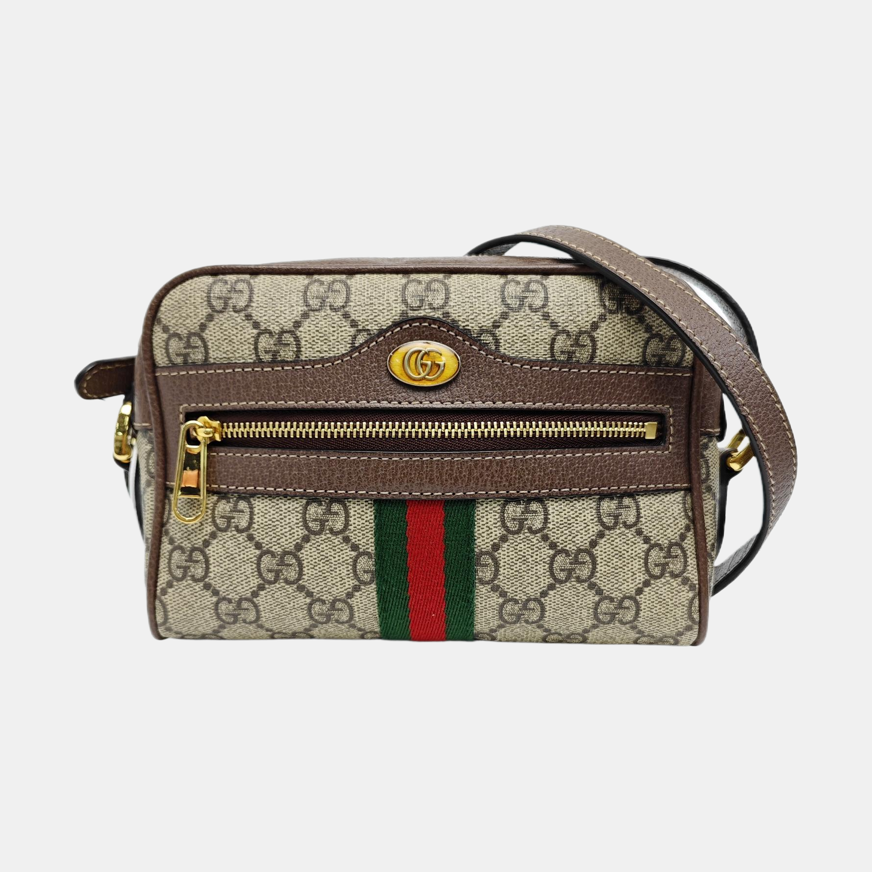Ophidia Mini Monogram Coated Canvas Beige