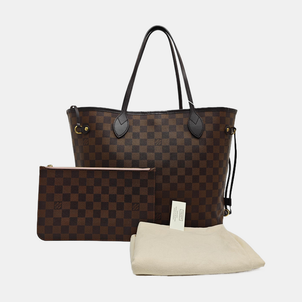 NEVERFULL MM Damier Ebene Coated Canvas Brown