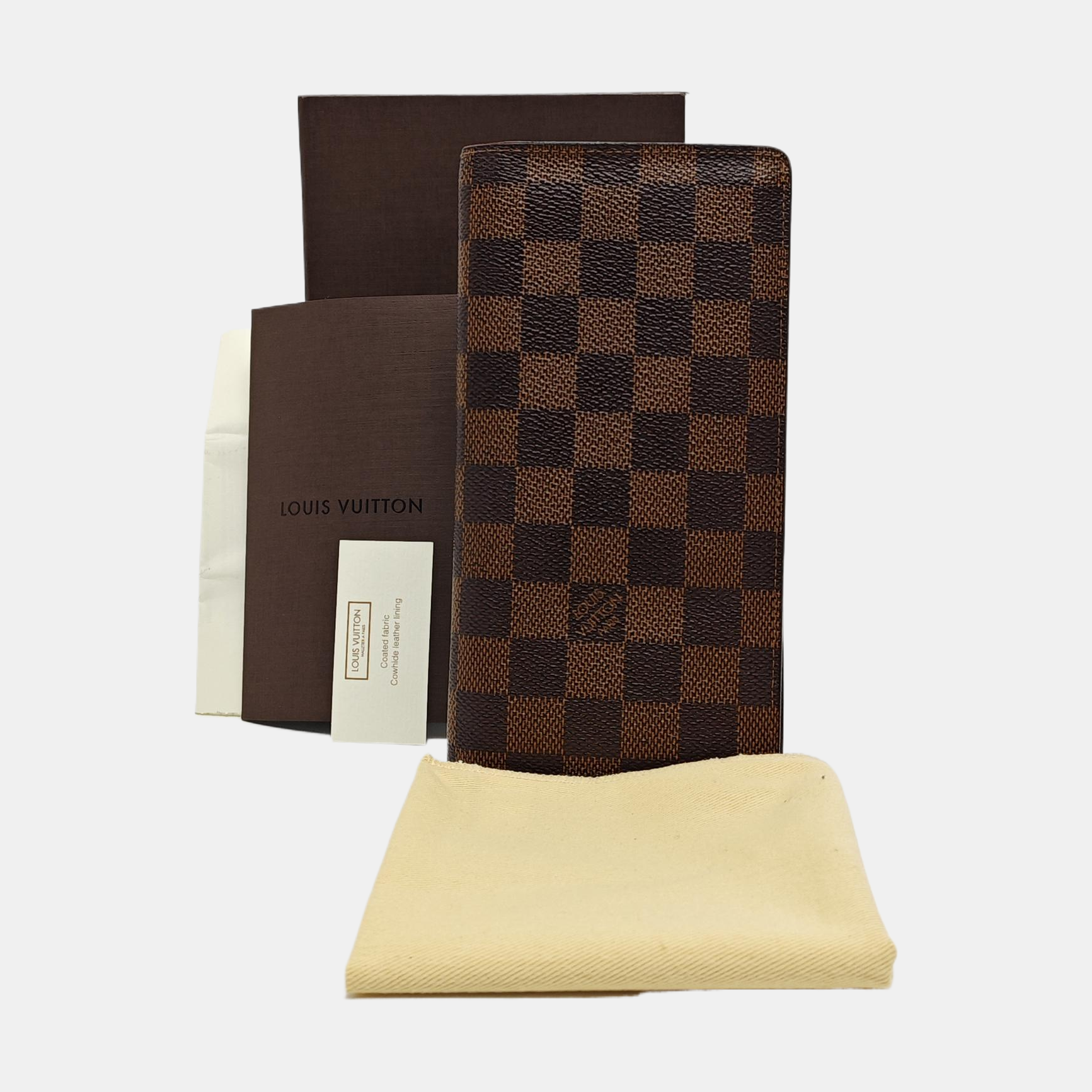 JAMES Damier Ebene Coated Canvas Brown Wallet