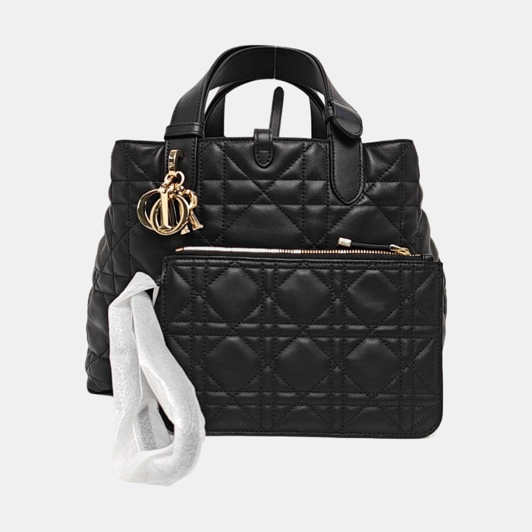 Toujours Medium Cannage Calfskin Black