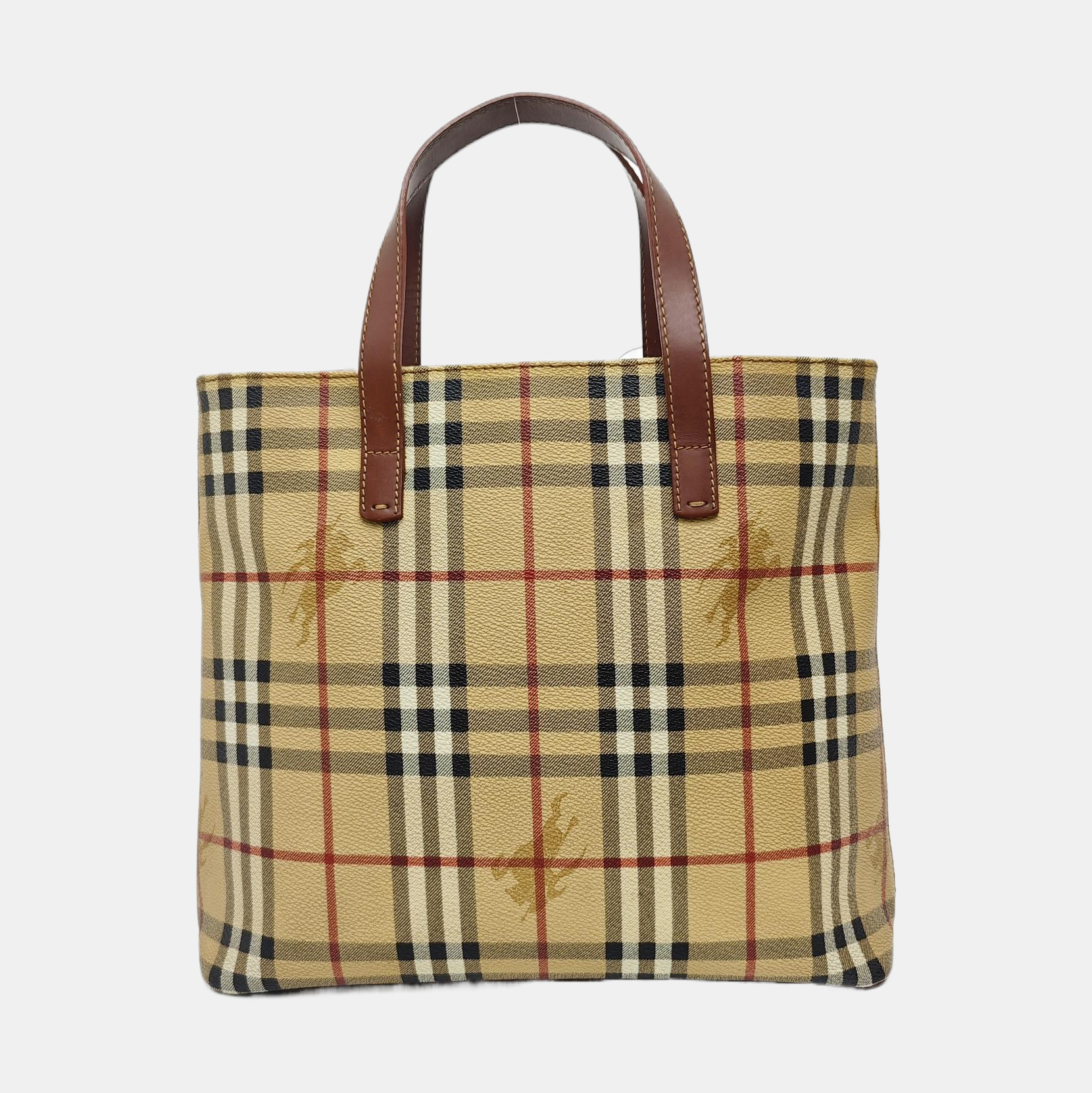 Coated Canvas Tote Bag Beige
